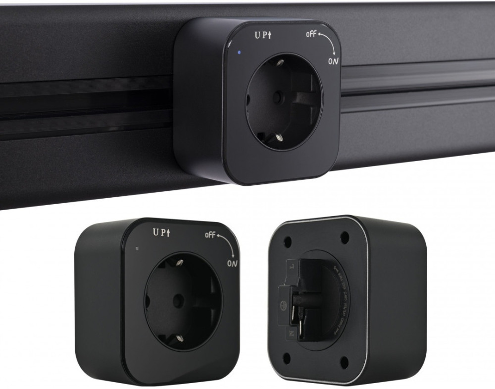 Трековая розетка Am-track-sockets 380022TS/ES Black 