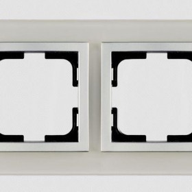 Рамка 4-постовая Mono Electric Style Glass белое стекло 107-710000-163 