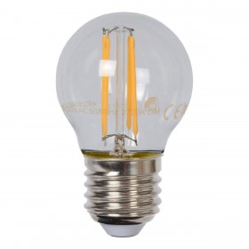 Лампа светодиодная диммируемая Lucide E27 4W 2700K прозрачная 49021/04/60 