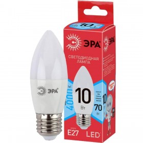 Лампа светодиодная ЭРА E27 10W 4000K матовая LED B35-10W-840-E27 R Б0050696 