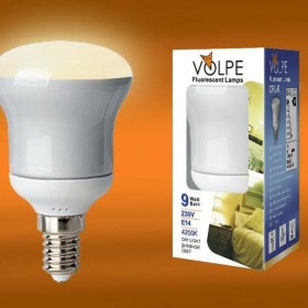 Лампа энергосберегающая Volpe E14 9W 4200K матовая CFL-R 50 220-240V 9W E14 4200K 04282 