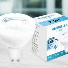 Лампа светодиодная Ambrella light GU10 7W 4200K белая 207864 