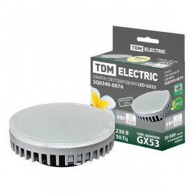 Лампа светодиодная TDM Electric GX53 9W 3000K прозрачная SQ0340-0074 