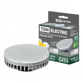 Лампа светодиодная TDM Electric GX53 9W 4000K прозрачная SQ0340-0075 