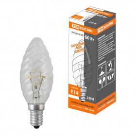 Лампа накаливания TDM Electric Е14 60W прозрачная SQ0332-0014 