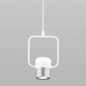 Подвесной светодиодный светильник Eurosvet Oskar 50165/1 LED белый/серебро 