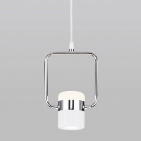 Подвесной светодиодный светильник Eurosvet Oskar 50165/1 LED хром/белый 