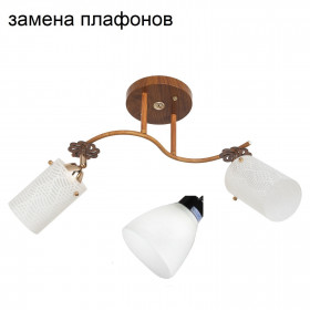 Потолочный светильник 1708YX/2BR WT_новый плафон ЭкономСвет 
