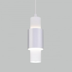 Подвесной светодиодный светильник Eurosvet Bento 50204/1 белый/матовое серебро 