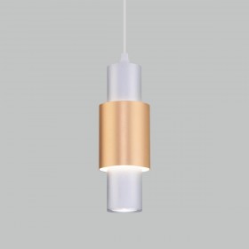 Подвесной светодиодный светильник Eurosvet Bento 50204/1 матовое серебро/матовое золото 