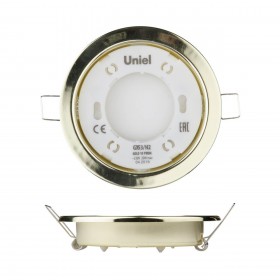Встраиваемый светильник Uniel GX53/H2 Gold 10 Prom UL-00005053 