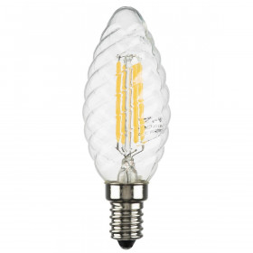 Лампа светодиодная филаментная Lightstar LED Filament E14 6W 3000K свеча прозрачная 933502 
