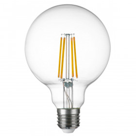 Лампа светодиодная филаментная Lightstar LED Filament E27 8W 3000K груша прозрачная 933102 