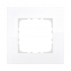 Рамка LK Studio 1-постовая, натуральное стекло (белый) LK80 844113-1 