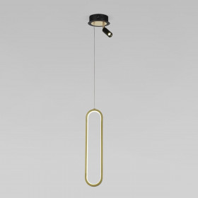 Подвесной светодиодный светильник Eurosvet Spire 90269/1 черный/золото 