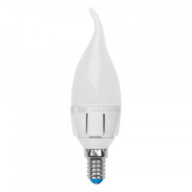 Лампа светодиодная диммируемая Uniel E14 6W 4500K матовая LED-CW37-6W/NW/E14/FR/DIM 08692 