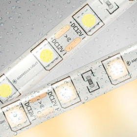 Светодиодная влагозащищенная лента Ambrella Light 14,4W/m 60LED/m 5050SMD теплый белый 5M GS2101 