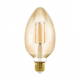 Лампа светодиодная диммируемая филаментная Eglo E27 4W 2200K янтарная 11836 