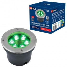 Ландшафтный светодиодный светильник Uniel ULU-B11A-6W/Green IP67 Grey UL-00006822 