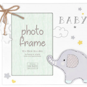 Фоторамка Innova PI09979 Ф/рамка 10*15 Baby Glitter Elephant, белая, МДФ (6/24/3072) Б0037312 