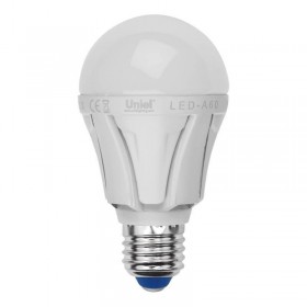 Лампа светодиодная Uniel E27 8W 6500K матовая LED-A60 8W/DW/E27/FR PLP01WH UL-00002003 