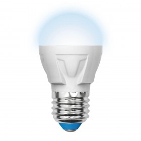 Лампа светодиодная Uniel E27 7W 4000K матовая LED-G45 7W/NW/E27/FR PLP01WH UL-00002418 