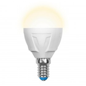 Лампа светодиодная Uniel E14 7W 3000K матовая LED-G45 7W/WW/E14/FR PLP01WH UL-00002419 