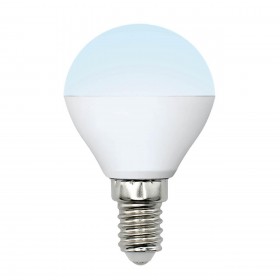 Лампа светодиодная Uniel E14 6W 4000K матовая LED-G45-6W/NW/E14/FR/MB PLM11WH UL-00002376 