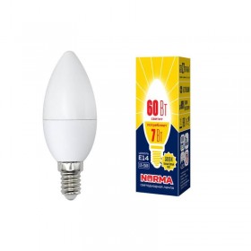 Лампа светодиодная E14 7W 3000K матовая LED-C37-7W/WW/E14/FR/NR UL-00003796 
