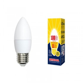 Лампа светодиодная E27 11W 3000K матовая LED-C37-11W/WW/E27/FR/NR UL-00003815 