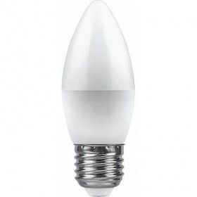 Лампа светодиодная Feron E27 9W 2700K Свеча Матовая LB-570 25936 