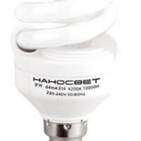 Лампа энергосберегающая Наносвет E14 9W 4000K матовая ES-SPU09/E14/840 E081 