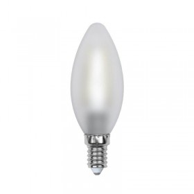 Лампа светодиодная филаментная Uniel E14 6W 3000K матовая LED-C35-6W/WW/E14/FR PLS02WH UL-00000305 