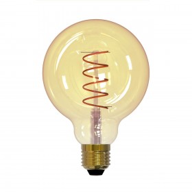 Лампа светодиодная филаментная Uniel E27 4W 2250K прозрачная LED-G95-4W/GOLDEN/E27/CW GLV21GO UL-00001818 