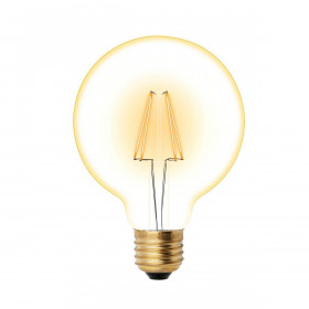 Лампа светодиодная филаментная Uniel E27 6W 2250K прозрачная LED-G95-6W/GOLDEN/E27 GLV21GO UL-00002359 
