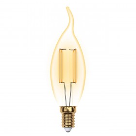 Лампа светодиодная филаментная Uniel E14 5W 2250K прозрачная LED-CW35-5W/GOLDEN/E14 GLV21GO UL-00002397 