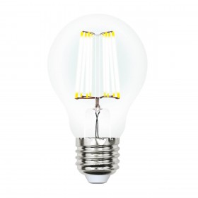 Лампа светодиодная филаментная Uniel E27 10W 4000K прозрачная LED-A60-10W/NW/E27/CL PLS02WH UL-00002626 