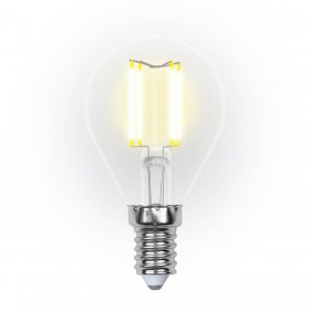 Лампа светодиодная филаментная Uniel E14 5W 3000K LED-G45-5W/WW/E14/CL/DIM GLA01TR UL-00002866 