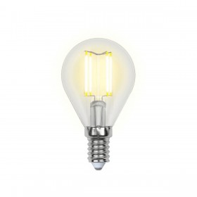 Лампа светодиодная филаментная Uniel E14 5W 4000K LED-G45-5W/NW/E14/CL/DIM GLA01TR UL-00002870 