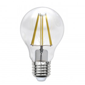Лампа светодиодная филаментная Uniel E27 7W 3000K прозрачная LED-A60-7W/WW/E27/CL/MB GLM10TR UL-00002366 