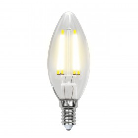 Лампа светодиодная филаментная Uniel E14 6W 3000K прозрачная LED-C35-6W/WW/E14/CL GLA01TR UL-00002196 