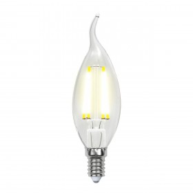 Лампа светодиодная филаментная Uniel E14 6W 3000K прозрачная LED-CW35-6W/WW/E14/CL GLA01TR UL-00002199 