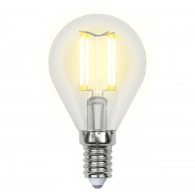 Лампа светодиодная филаментная Uniel E14 6W 4000K прозрачная LED-G45-6W/NW/E14/CL GLA01TR UL-00002207 