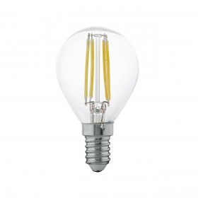 Лампа светодиодная филаментная Eglo E14 4W 2700К прозрачная 11499 