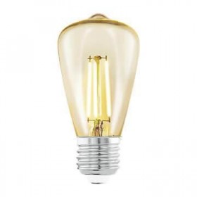 Лампа светодиодная филаментная Eglo E27 3,5W 2200К янтарь 11553 