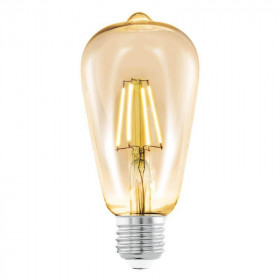 Лампа светодиодная филаментная Eglo E27 4W 2200К янтарь 11521 