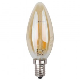 Лампа светодиодная филаментная ЭРА E14 5W 2700K золотая F-LED B35-5W-827-E14 gold Б0027939 
