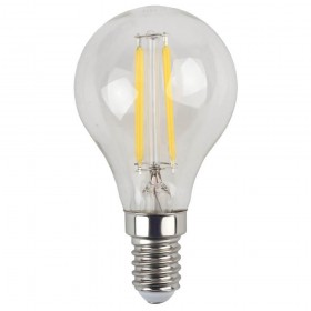 Лампа светодиодная филаментная ЭРА E14 5W 4000K прозрачная F-LED P45-5W-840-E14 Б0019007 