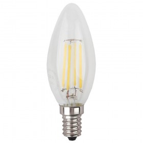 Лампа светодиодная филаментная ЭРА E14 7W 2700K прозрачная F-LED B35-7W-827-E14 Б0027942 