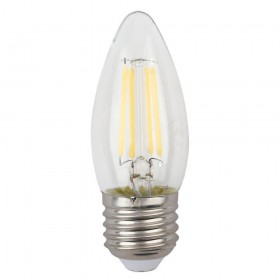 Лампа светодиодная филаментная ЭРА E27 5W 4000K прозрачная F-LED B35-5W-840-E27 Б0027934 